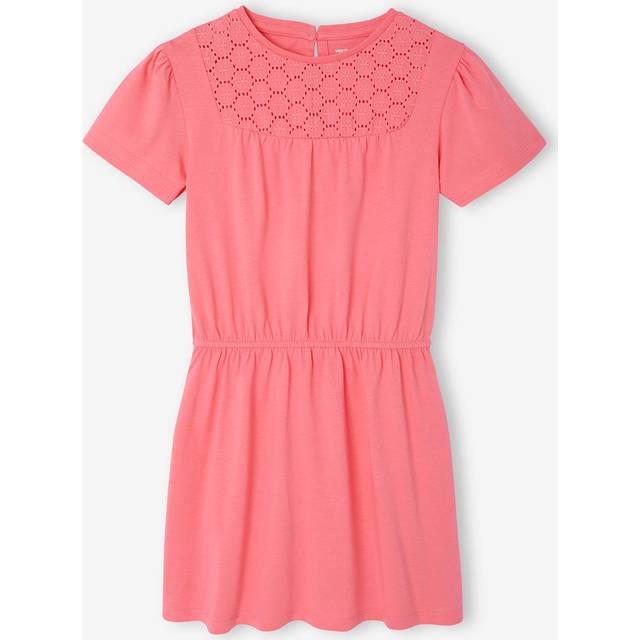 Macrame detail dress for girls rose
