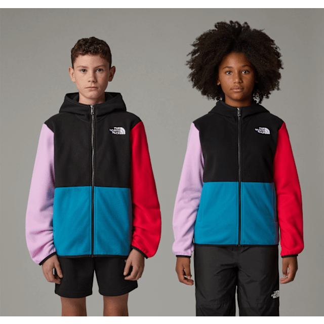 The North Face Teens' Glacier Hooded Fleece Jacket Digital Steel Size L male (L)