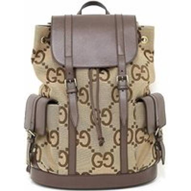 Preloved GG Supreme Backpack Model 645571 Unisex - Camel - Beige - One Size