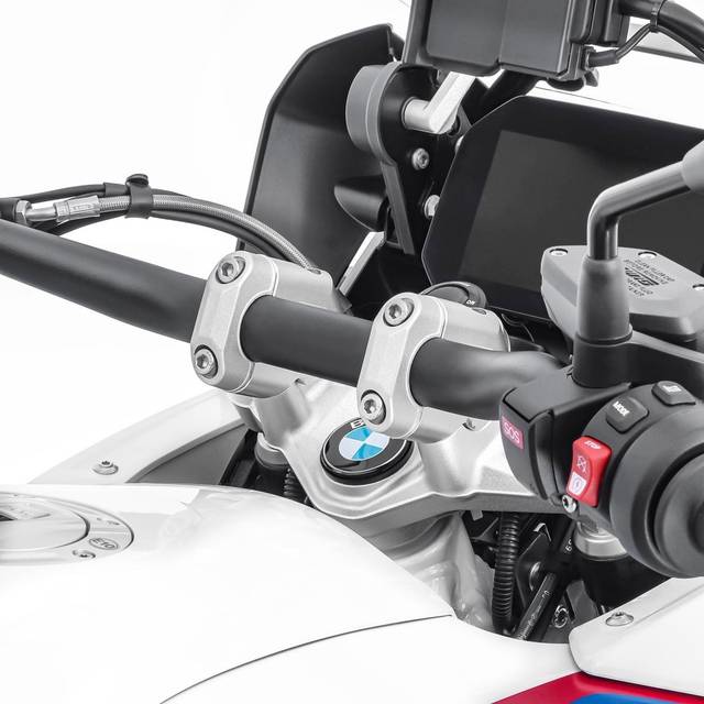 Lenkererhöhung 30mm passend für BMW R 1250 GS / Adventure 19-24 Tourtecs silber DPLB1