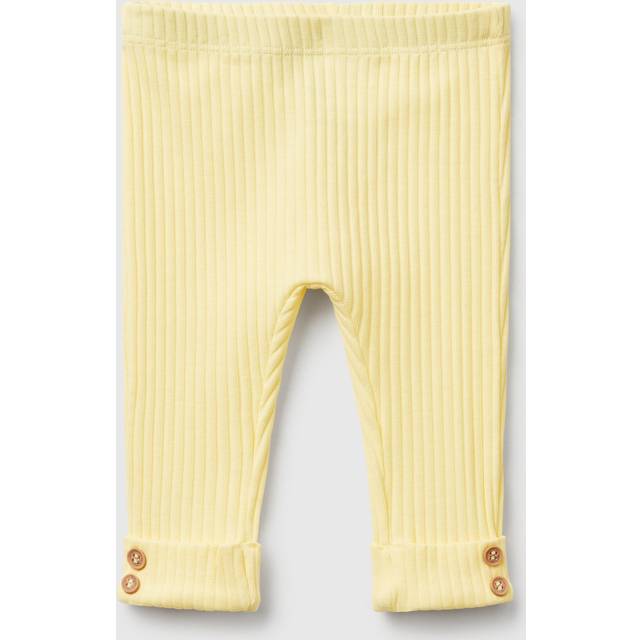 Benetton, Stretch Cotton Leggings, size 3-6, Yellow, Kids