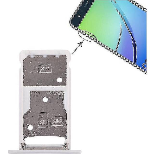 2 SIM Card Tray / Micro SD Card Tray For Huawei Enjoy 6 / AL00(White)