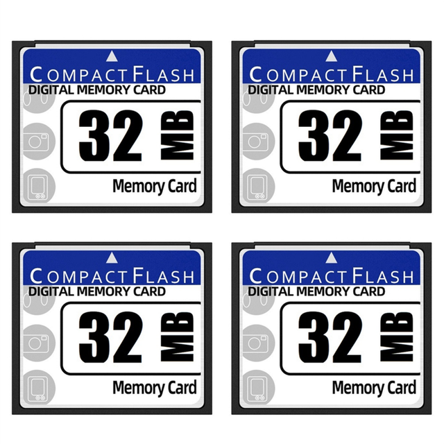 4X 32MB Compact Flash Memory Card for Camera, Advertising Machine, Industrial Computer