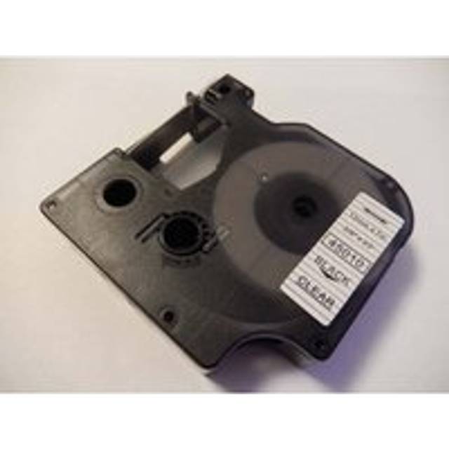 Vhbw - Label Tape compatible with Dymo Rhino 4200, 5000, 5200, 6000 Label Printer 12mm Black on Transparent