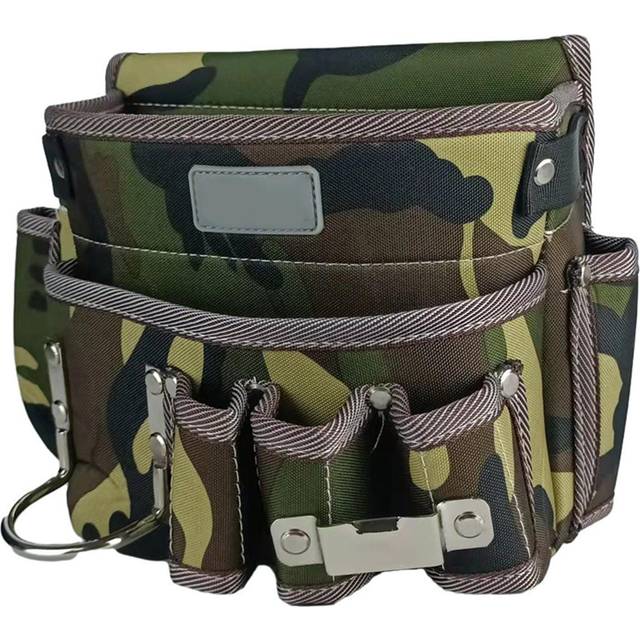 Tool Belt Bag Waterproof Wear Resistant Camouflage Multifunctional Garden Waist Bag for Electrician