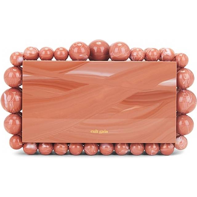 Cult Gaia, Clutches, female, Pink, ONE SIZE, Coral Pink Clutch with Top Clasp