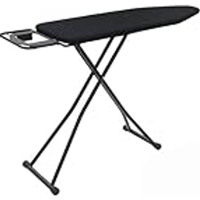 Rainberg 122 x 38cm Folding Ironing Board with Jumbo Iron Rest, Adjustable Height Up To 93cm, Foldable & Collapsible Ironing Table (Grey)