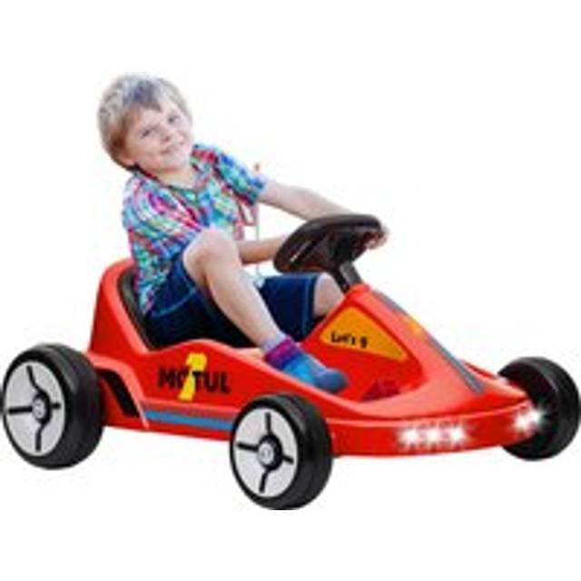 Aiyaplay 6v Electric Go Kart For Kids With Music, Light, Horn, For 3-5 Years, Red