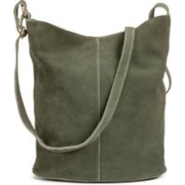 Leather Hobo Bag - Khaki Green - ONE SIZE