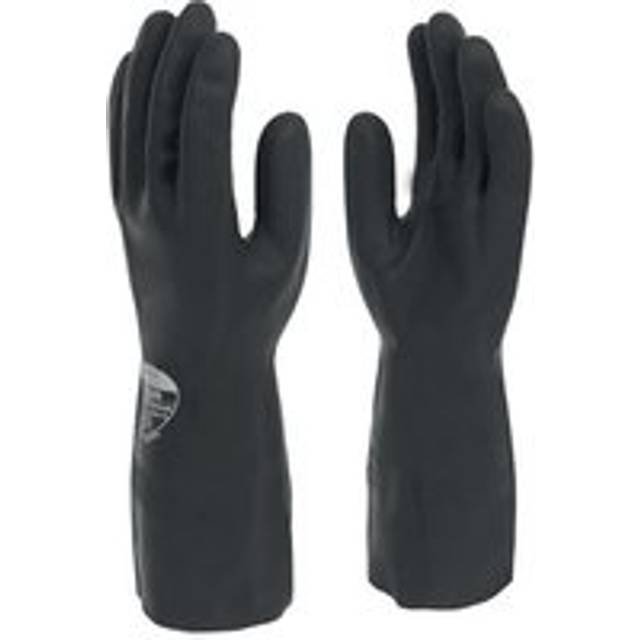 Shield 33cm Industrial Black Rubber Glove Size 8 GI/6406/8
