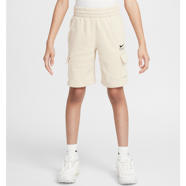 Nike Sportswear Older Kids' (Boys') Fleece Cargo Shorts - Brown - Cotton/Polyester - XS