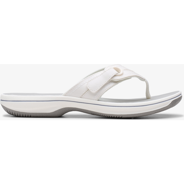 Clarks Brinkley Reyna Cushion Soft Sandal - White, Pink, Size 4, Women