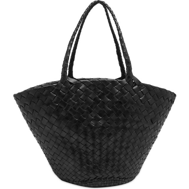 Dragon Diffusion Egola Woven Leather Grab Bag, Forest