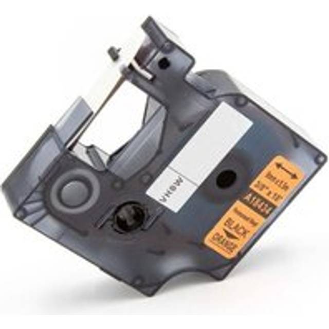 Vhbw - Label Tape compatible with Dymo Rhino 4200, 5000, 5200, 6000, 1000, 3000 Label Printer 9mm Black on Orange, Vinyl