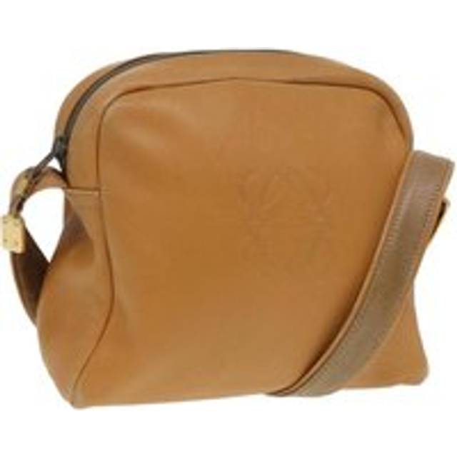 Womens Preloved Gate Crossbody Bag Tan Leather Wo - Brown Shoulder Bags - One Size