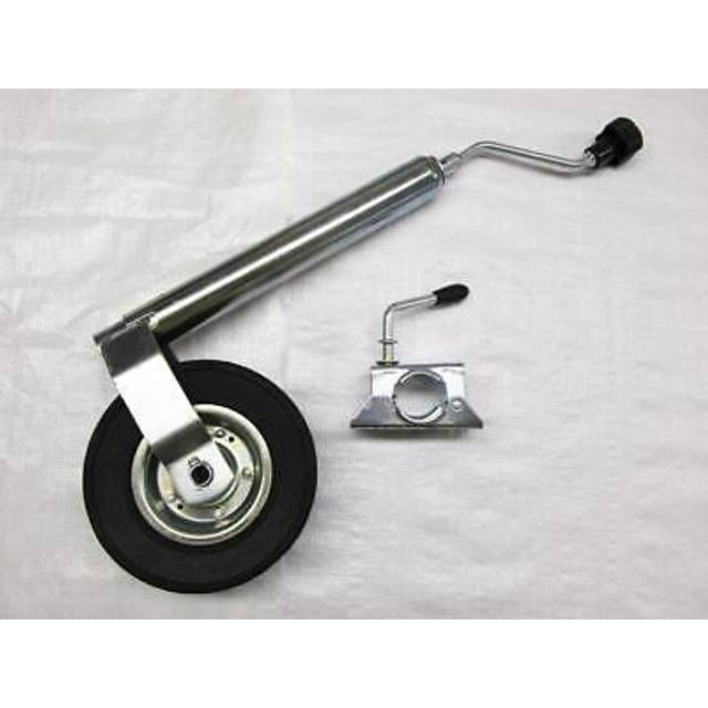 Heavy Duty Caravan Jockey Wheel & Clamp 48MM (Metal Rim Wind Handle)