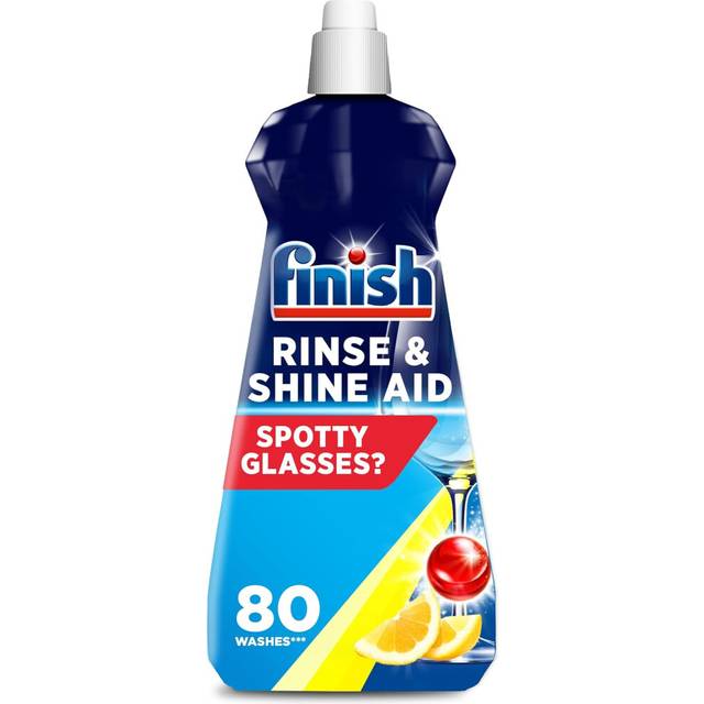 Finish  Finish Dishwasher Rinse & Shine Aid  Lemon 400ml  For Drier Glasses and Spot Prevention