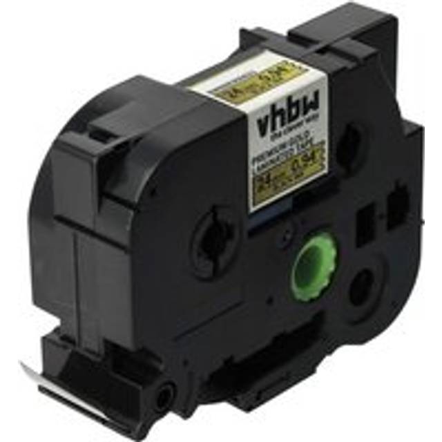 Vhbw - 1x Label Tape compatible with Brother pt PT-350, PT-550, PT-3600 Label Printer 5m x 24 mm, Black on Premium Gold, Laminated