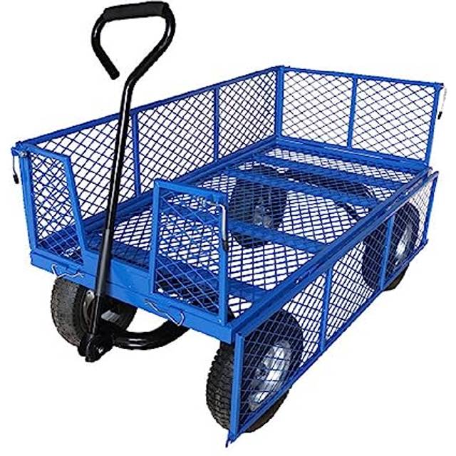 Workhorse Platform Truck with Mesh Sides & Pneumatic Wheels, 450kg