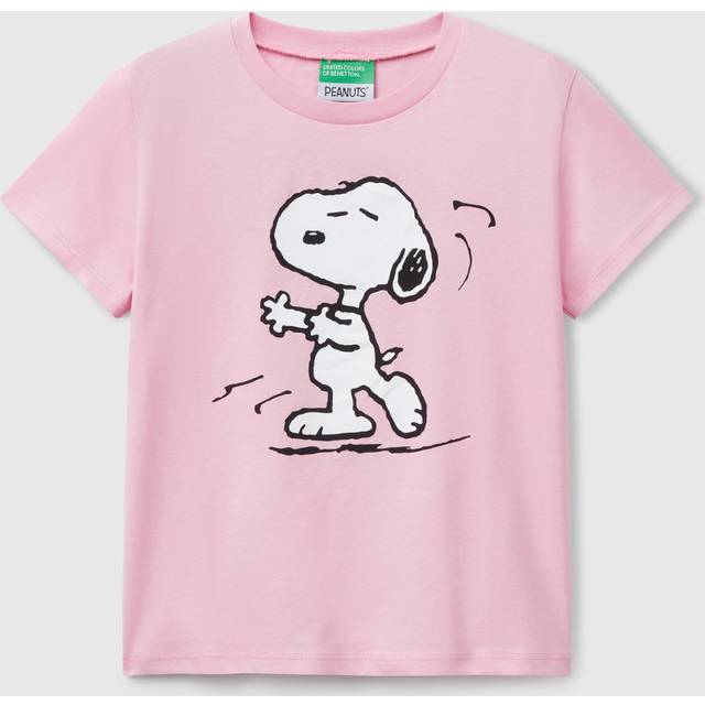 Benetton, Snoopy ©peanuts T-shirt, size M, Pink, Kids