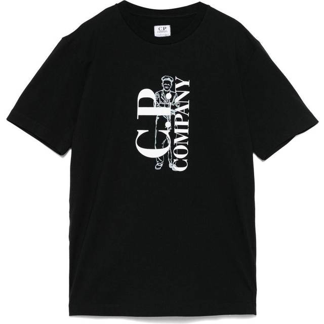 C.P. Company T-shirt - Svart m. Vit/Dammgrön - C.P. Company - 8 år (128) - T-shirt