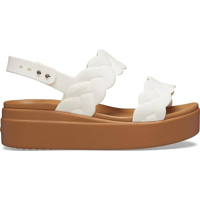 Crocs | Women | Brooklyn Woven Low | Sandals | Chalk | 4