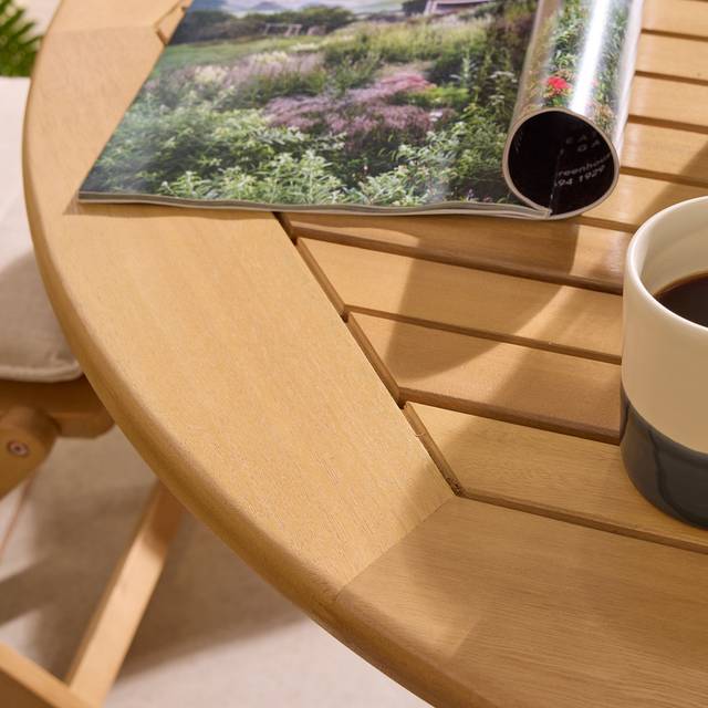 Rowlinson Garden Products Rowlinson Ashdown Folding 6 Seat Round Dining Set With Cushions