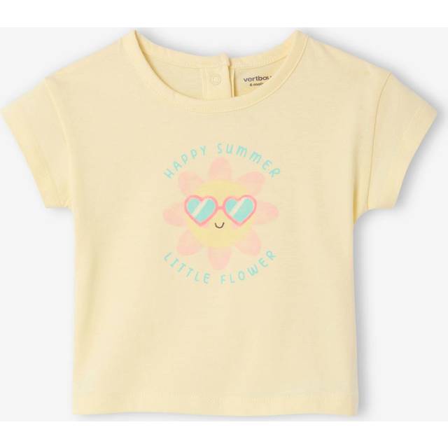 Printed T-Shirt in Organic Cotton for Babies pastel yellow