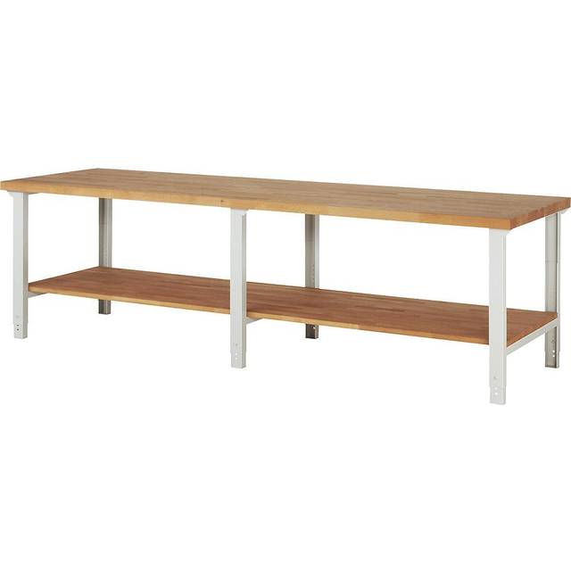 eurokraft pro 1 shelf, 1 shelf, WxD 3000 x 900 mm - light grey RAL 7035