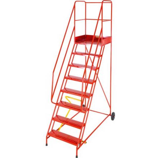 T.B. Davies 8 Tread British Standard Heavy Duty Mobile Safety Step - Punched Tre