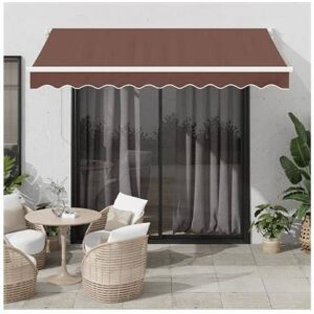 Vidaxl Automatic Retractable Awning Brown 300x250 Cm