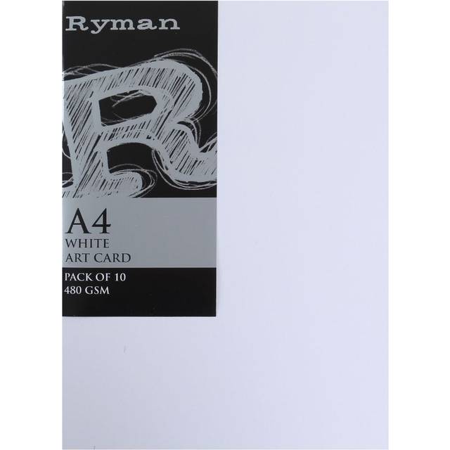 Ryman Art Card A4 480gsm Pk10, White