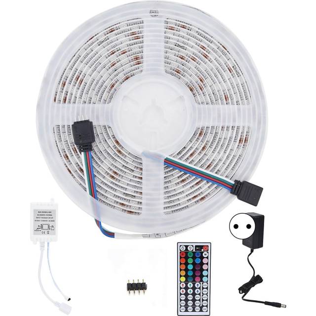 16.4ft Led Strip Light Remote Control 44key Adjustable 5050 300leds Rgbw Waterproof Rope Lighteu Plug 100240v