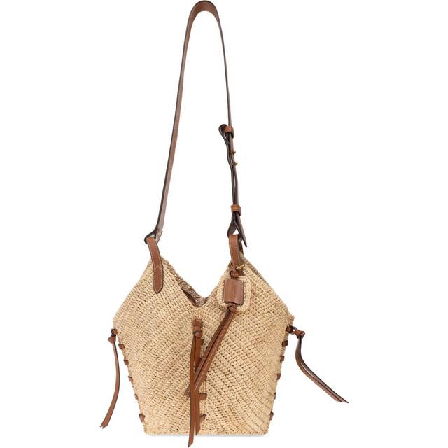 ISABEL MARANT - mini Tampa shoulder bag - women - Calf Leather/Raffia - One Size - Neutrals