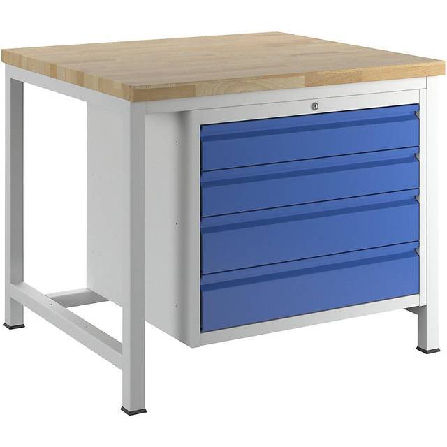 RAU 4 XL size drawers, 4 XL size drawers, depth 900 mm, width 1000 mm - light grey RAL 7035