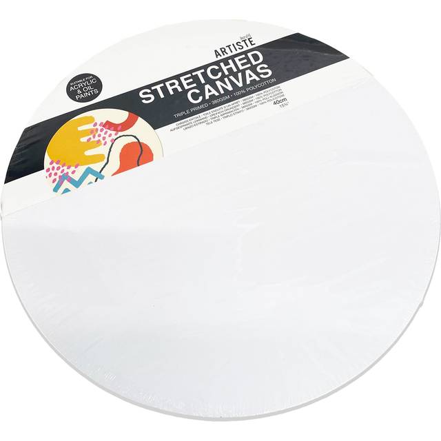 Docrafts Artiste Stretched Round Canvas 40cm - 380gsm - Pack of 2