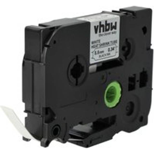 Vhbw - Label Tape compatible with Brother P-Touch E300, E300VP, E500 Label Printer Black on White, Heat Shrink Tape, 8.8 mm