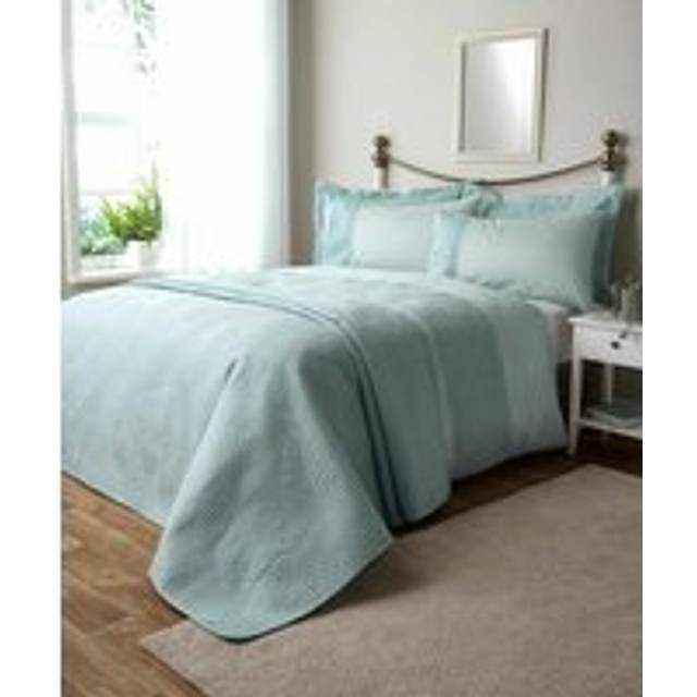 Leaf Microfibre Bedspread - Duck Green - DOUBLE