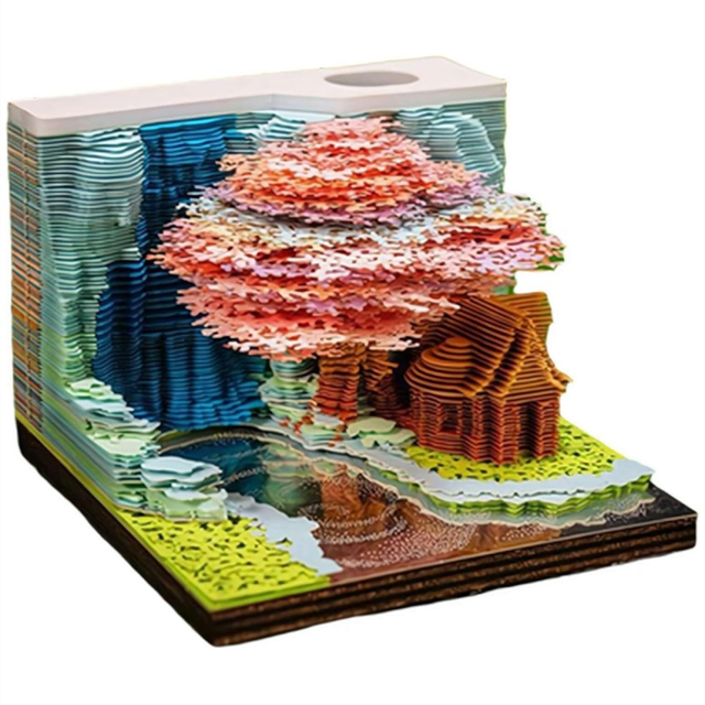3D Tear Away Art Weekly Calendar 2025 with Led Light