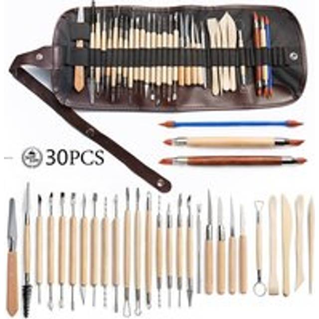 Ikodm - Pottery Tool Clay Sculpting Tools Chisel for Potter / Ceramic Artist Kit 30 Pcs Other Specialty Tools