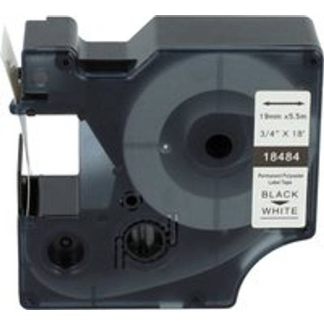 vhbw Label Tape compatible with Dymo Rhino 4200, 5000, 5200, 6000, 1000, 3000 Label Printer 19mm Black on White, Polyester