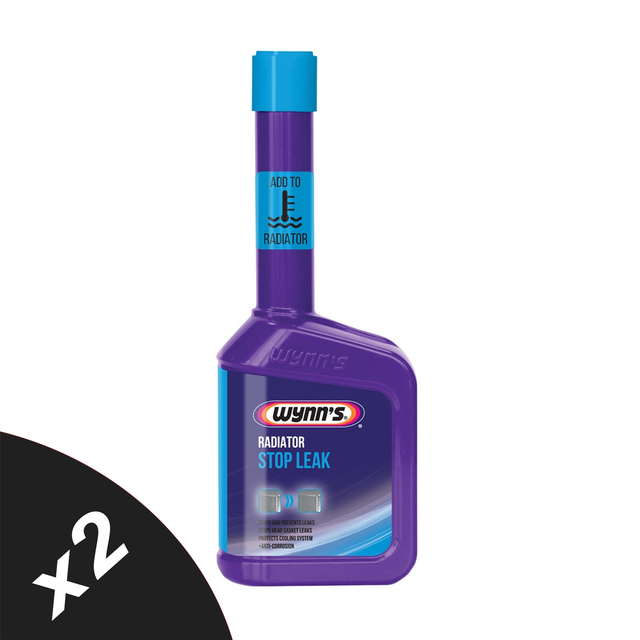 WYNNS Car Radiator Stop Leak Sealant Antifreeze Coolant Repair Additive 2x325ml