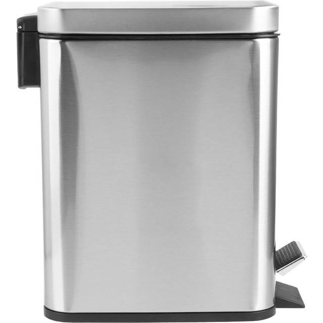 5L Stainless Steel Sanding Dustbin Step Pedal Trash Can Rubbish Garbage Bin for Home Office Use