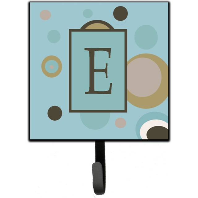 """""Caroline's Treasures CJ1013-ESH4 Letter E Initial Monogram-Blue Dots Leash Holder or Key Hook  Small  Multicolor"""""