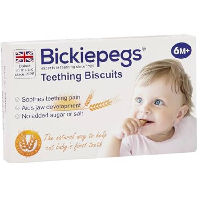 Teething Biscuits for Baby 6 Months +, Hard Natural teether for Teething Relief & Introduction to Solids, Vegan & Food Based jaw Exerciser (2 Pack)