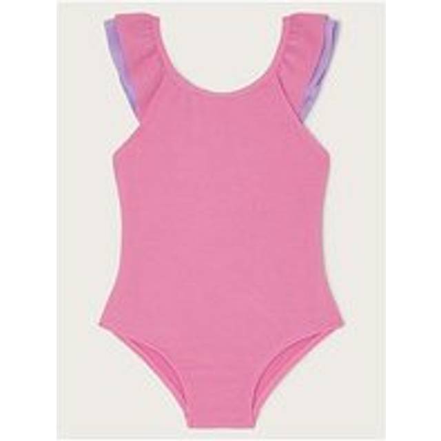 Monsoon Kids' Frilly Swimsuit, Pink