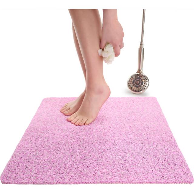 ENKOSI Square Shower Mat Non Slip - Loofah Shower Mats for Showers Anti Slip - Bathroom Shower Mat - in Stall Shower Mat - Fast Draining Soft Shower M