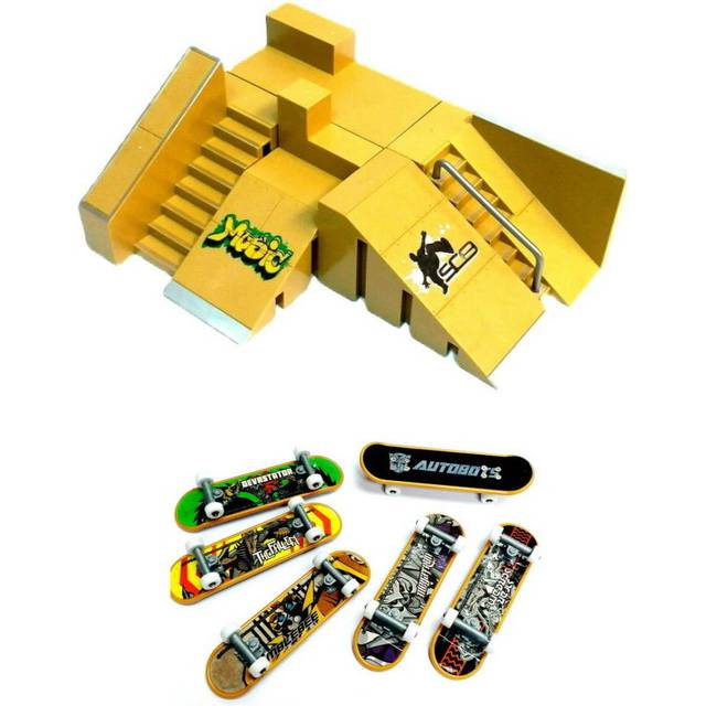 5 pc Skate Ramps + 20 Finger Skateboard fit for Finger Skateboard Park Ramp Birthday toy Party parti Favor gifts Skate Park Toys