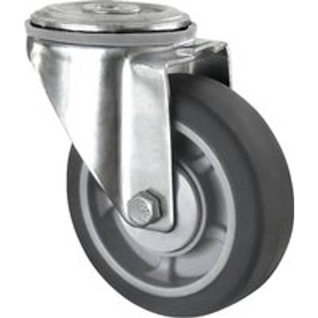 eurokraft basic wheel Ø x width 100 x 32 mm, bolt hole, wheel Ø x width 100 x 32 mm, bolt hole, swivel castor