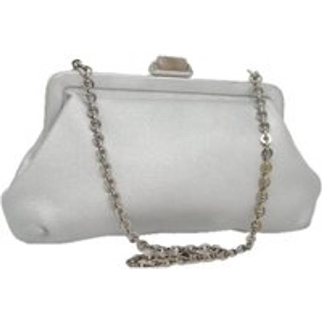 Womens Preloved Silver Leather Clutch Bag Wo Shoulder Bags - Grey - One Size
